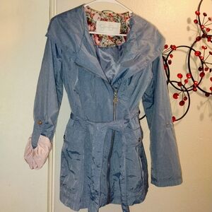 Jessica Simpson Small Blue w pink inside liner Jacket Country Winter Casual
